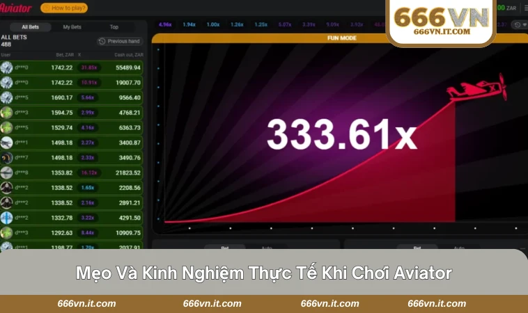 Người chơi nhìn bảng lịch sử trong game Aviator để tính toán nhịp bay