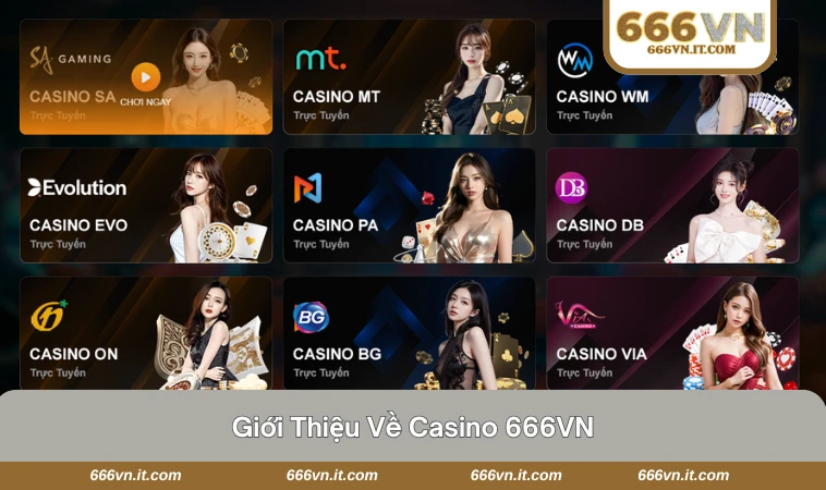 Casino 666VN 1 Sảnh casino trực tiếp tại 666VN với dealer xinh đẹp và không khí sôi động