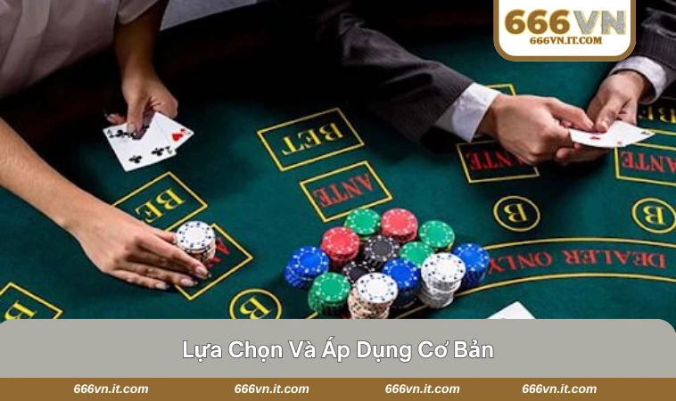 Bàn baccarat với các vùng player và banker rõ ràng