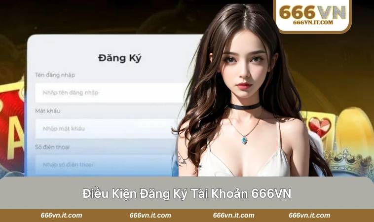 Giao diện trang đăng ký chính thức của 666VN