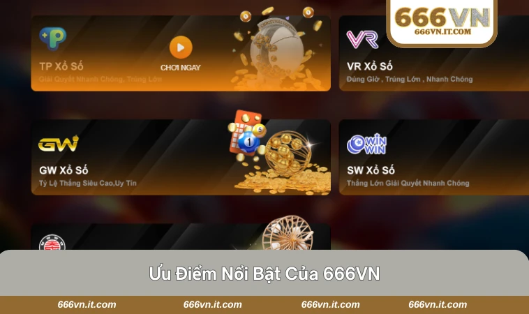 Giao diện trang chủ 666VN dễ nhìn, dễ thao tác và thân thiện với người chơi